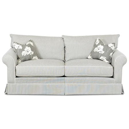 Transitional Sofa with Skirt